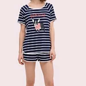 Kate Spade Antoine bonjour
short Pajama set Navy and White Striped